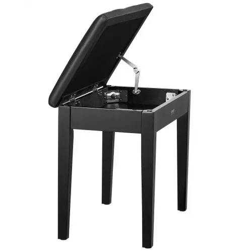 VEVOR Klavierhocker 560 x 350 x 485 mm, Klavierbank, Keyboard-Klavierstuhl mit gepolstertem Kissen, Ablagefach für Notenbücher, Pianobank, Hockersitz, für Schminktisch, Wohnzimmer, Schlafzimmer – Bild 10