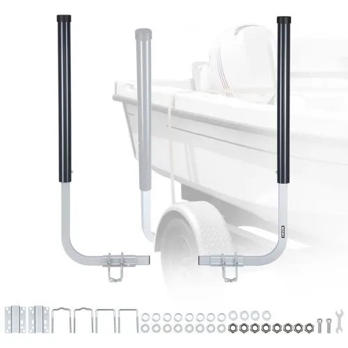 VEVOR Bootsanhängerführungen 1016 mm / 1219 mm Höhe, 0-13 cm Einstellbare Bereite, Anhängerführung aus Hochfestem Stahl mit PVC-Rohren, Passend für Skiboote Fischerboote Kleine Segelboote VEVOR Bootsanhängerführungen 1016 mm / 1219 mm Höhe, 0-13 cm Einstellbare Bereite, Anhängerführung aus Hochfestem Stahl mit PVC-Rohren, Passend für Skiboote Fischerboote Kleine Segelboote