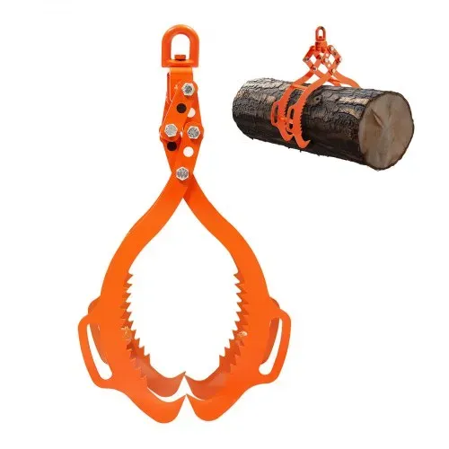 VEVOR Profi Forstzange 710-812 mm, Hebezange mit 4 Krallen, drehbare Holzzange aus Stahl, Tragfähigkeit 1000 kg, gezahntes Klauendesign, Holzgreifer, Schleppzange, Hakenzange für Traktoren, Karren – Bild 8