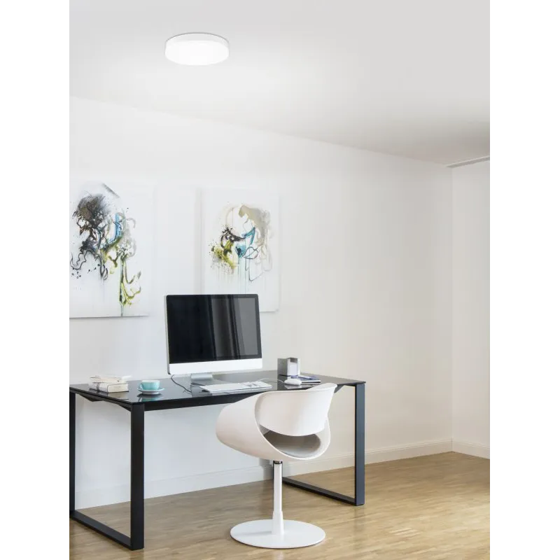 LED Deckenleuchte, 1.600lm, 3000K, 24W, warmweiß, IP44, 280x53mm, Bewegungsmelder – Bild 3