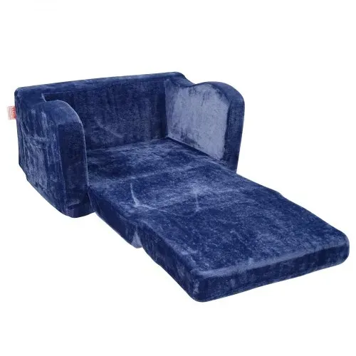VEVOR Kindersofa 2 in 1 umwandelbares Kindersofa zum Liegestuhl, ausklappbarer Kindersofa-Sessel, Kleinkind Armlehnenstuhl-Bett, zusammenklappbares Kinderspielsofa, Kindercouch Blau 104 x 58 x 32 cm – Bild 10