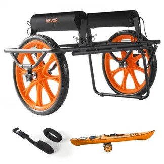 VEVOR Kajakwagen, 150 kg, Kanuwagen mit 38,1 cm Vollgummireifen & Spanngurt, Bootswagen zum Transportieren von Kajaks, Kanus, Paddleboards, Jon-Booten, Wassersportgeräte, 770x495x425 mm VEVOR Kajakwagen, 150 kg, Kanuwagen mit 38,1 cm Vollgummireifen & Spanngurt, Bootswagen zum Transportieren von Kajaks, Kanus, Paddleboards, Jon-Booten, Wassersportgeräte, 770x495x425 mm