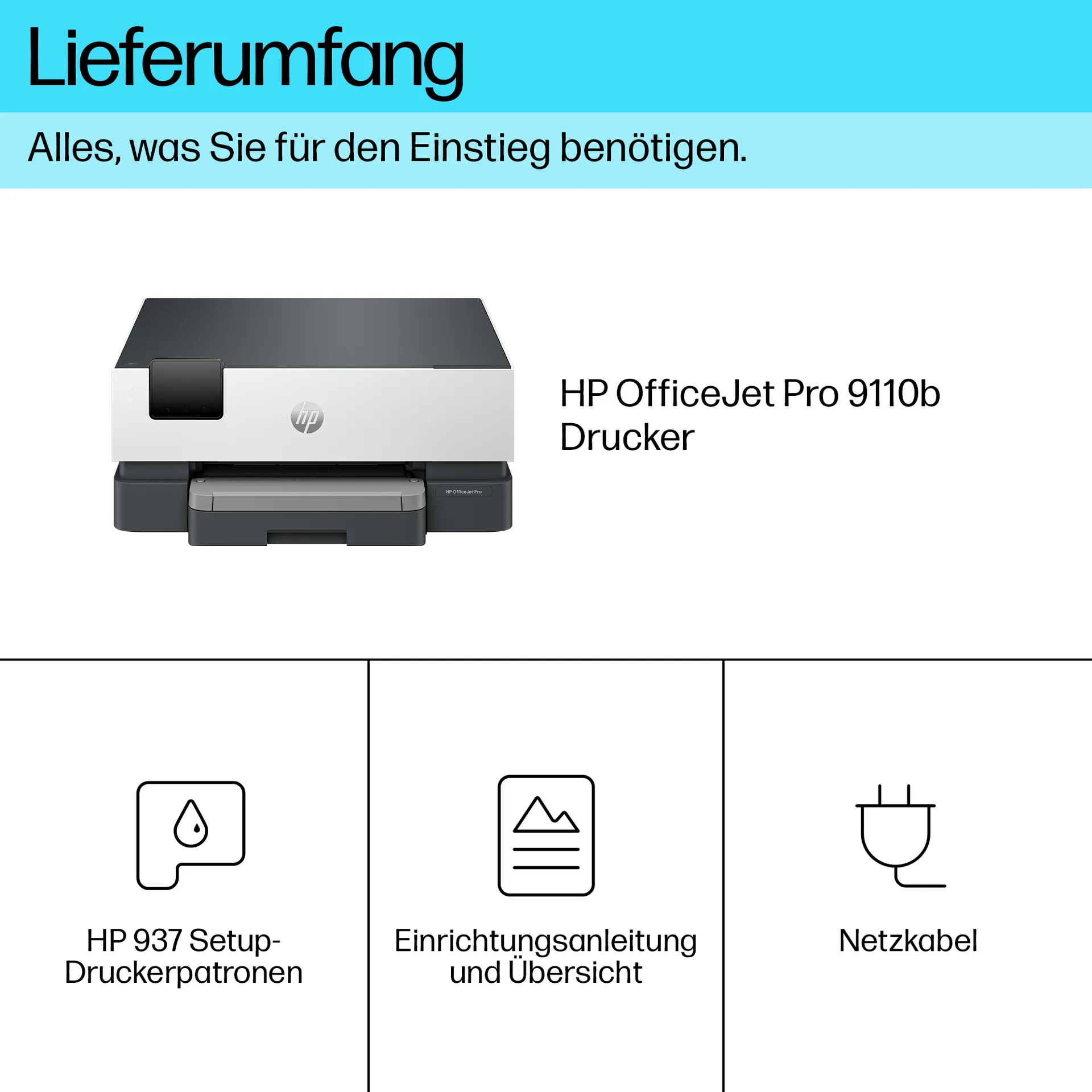 HP OfficeJet Pro 9110b Wireless Farbe Drucker, Beidseitiger Druck – Bild 4