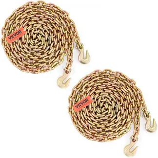 VEVOR 2er-Set Abschleppkette 9,53 mm x 6 m Rückekette 3220 kg Tragfähigkeit G80 Transport Binderkette Stahl Forstkette Stahlkette robuste Kette zum Heben, Laden, Abschleppen und Festbinden usw. VEVOR 2er-Set Abschleppkette 9,53 mm x 6 m Rückekette 3220 kg Tragfähigkeit G80 Transport Binderkette Stahl Forstkette Stahlkette robuste Kette zum Heben, Laden, Abschleppen und Festbinden usw.