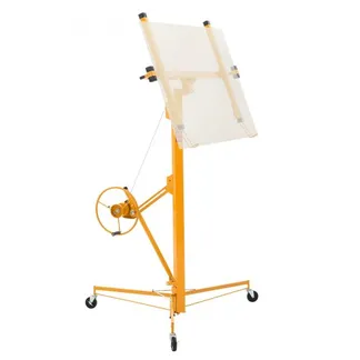 VEVOR Plattenheber bis max. 68 kg, 4877 mm Höhe, Gipskartonheber mit verstellbarem Teleskoparm, Rigipsplatten, Trockenbau-Heber, Panelheber, Hebezeug, Werkzeuge, für Decken- & Wandmontage (Gelb) VEVOR Plattenheber bis max. 68 kg, 4877 mm Höhe, Gipskartonheber mit verstellbarem Teleskoparm, Rigipsplatten, Trockenbau-Heber, Panelheber, Hebezeug, Werkzeuge, für Decken- & Wandmontage (Gelb)