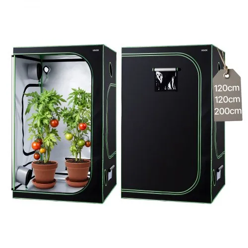 VEVOR Growzelt, 120x120x200 cm, Growbox 600D hochreflektierendes Mylar, Indoor-Pflanzenzelt mit Beobachtungsfenster, Bodenwanne & Reißverschluss, robuste Zuchtzelte für Obst, Blumen & Gemüse VEVOR Growzelt, 120x120x200 cm, Growbox 600D hochreflektierendes Mylar, Indoor-Pflanzenzelt mit Beobachtungsfenster, Bodenwanne & Reißverschluss, robuste Zuchtzelte für Obst, Blumen & Gemüse