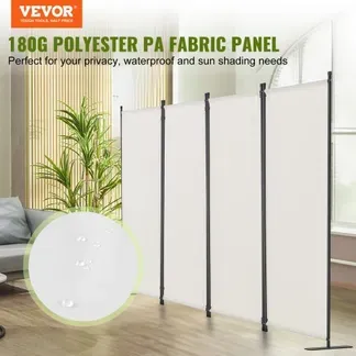 VEVOR Raumteiler Trennwand 4-teiliger Paravent Stellwand, faltbarer Sichtschutz für Büro Schlafzimmer Esszimmer Arbeitszimmer Balkon, Raumtrenner freistehend ( 228 x 45 x 172,5 cm), weiß VEVOR Raumteiler Trennwand 4-teiliger Paravent Stellwand, faltbarer Sichtschutz für Büro Schlafzimmer Esszimmer Arbeitszimmer Balkon, Raumtrenner freistehend ( 228 x 45 x 172,5 cm), weiß