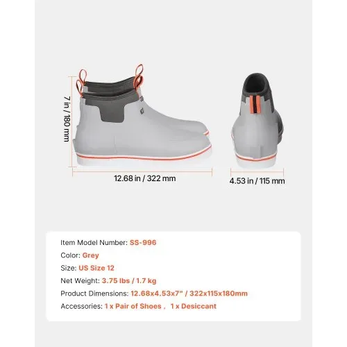 VEVOR Knöchelstiefel, Regenstiefel, Gummi-Arbeitsschuhe für den Außenbereich, Schutzschuhe, isolierte Schlammstiefel, ideal zum Wandern, Angeln, Jagen oder für die Gartenarbeit, Größe 12 US – Bild 6