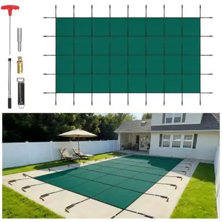 VEVOR Rechteckige Sicherheitsnetz-Schwimmbadabdeckung 6,1 x 12,2 m Grün Winter Outdoor VEVOR Rechteckige Sicherheitsnetz-Schwimmbadabdeckung 6,1 x 12,2 m Grün Winter Outdoor