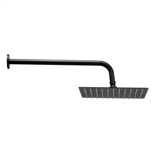 VEVOR Duscharmatur Regenduschsystem fürs Badezimmer Duschsystem mit 254 mm quadratischen Regenduschkopf & Handbrause, wandmontierte Badezimmerarmaturen mit Messingventil & Zierset, Mattschwarz – Bild 10