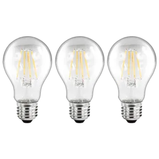 LED Filament Set McShine, 3x Glühlampe, E27, 6W, 670lm, warmweiß, klar LED Filament Set McShine, 3x Glühlampe, E27, 6W, 670lm, warmweiß, klar