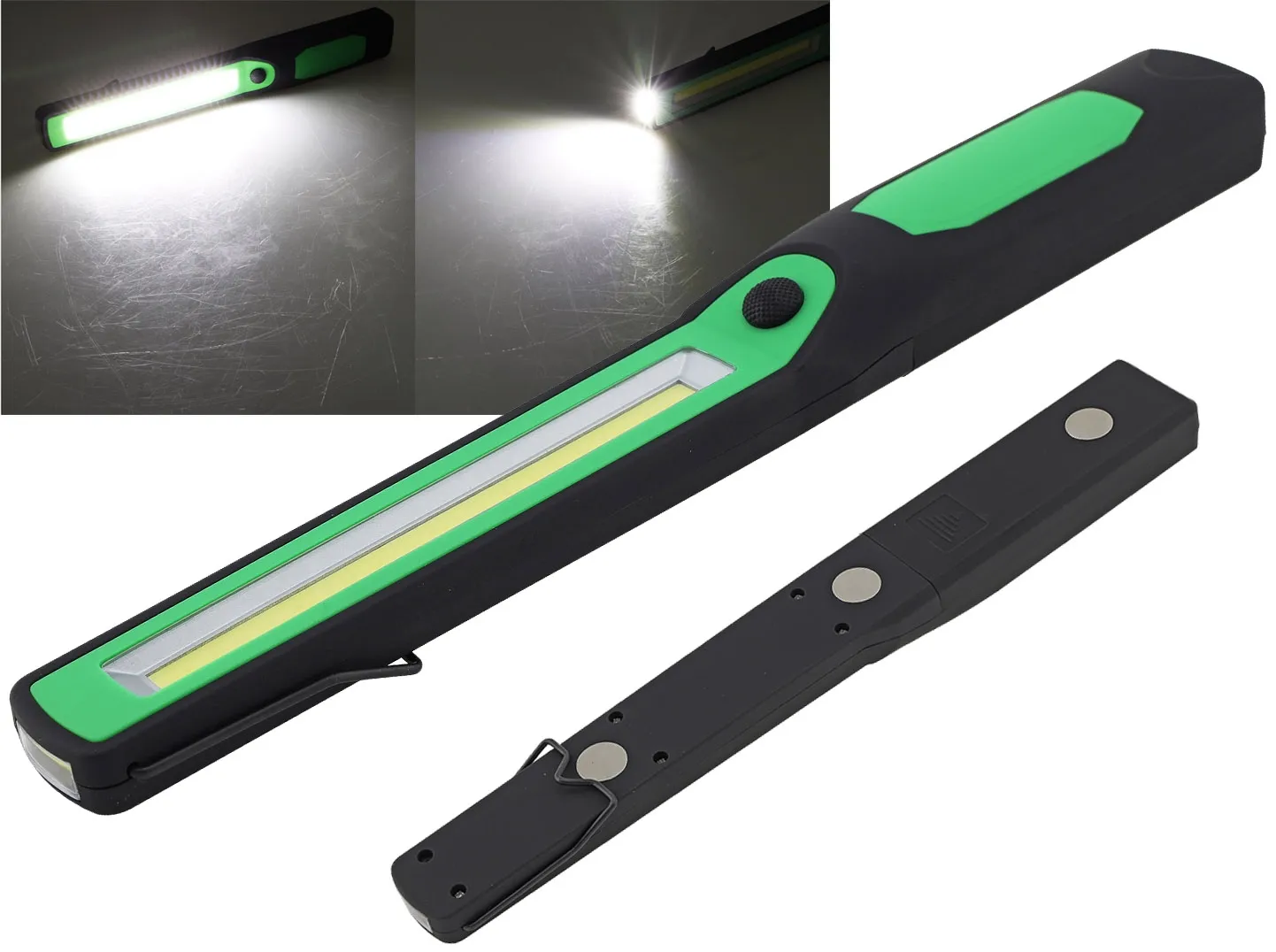 LED Arbeitsleuchte „CAL-COB 300“ 3W, 300Lumen, Haken, Magnetfuß LED Arbeitsleuchte „CAL-COB 300“ 3W, 300Lumen, Haken, Magnetfuß