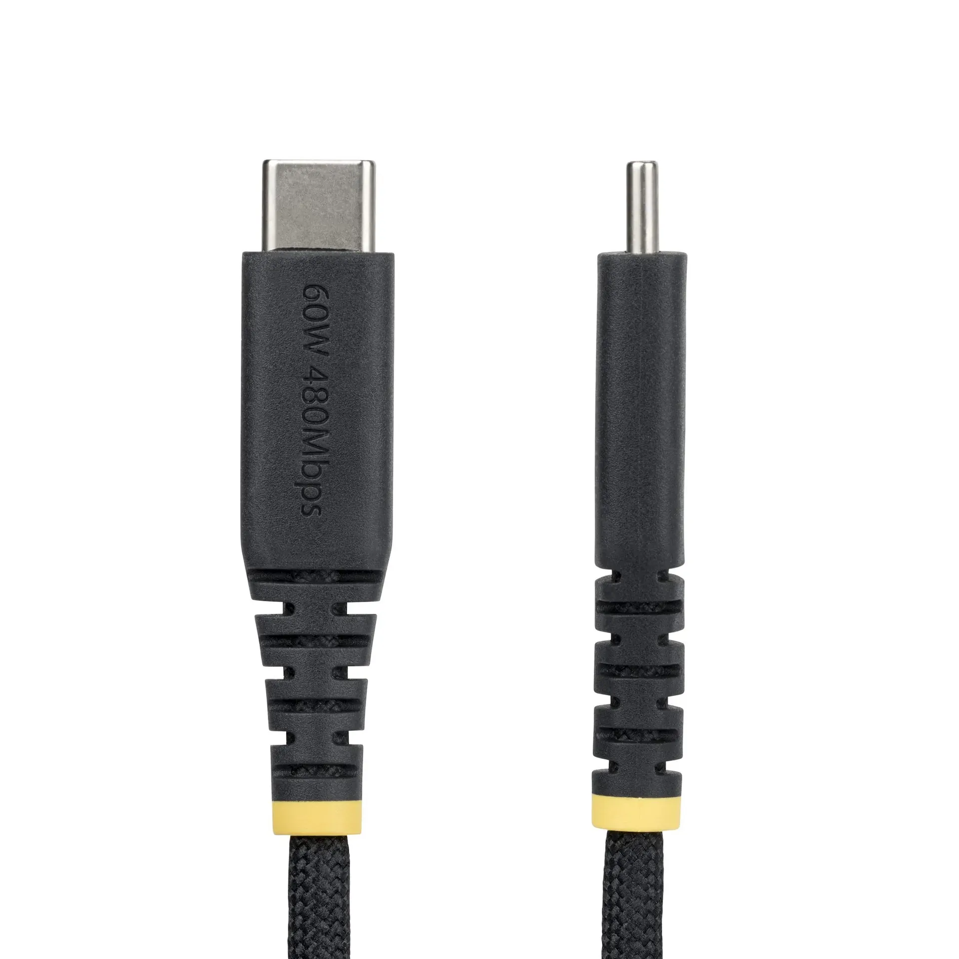 StarTech.com 15cm USB-C Ladekabel, 60W (3A) PD, Zweischichtiger Geflochtener Mantel aus Nylon-TPE, Robustes USBC Laptop Ladekabel, USB 2.0 Schnellladekabel – Bild 2