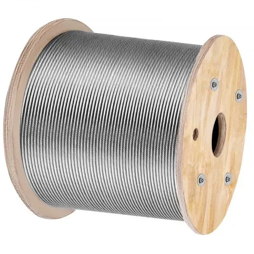 VEVOR Edelstahlkabel 3/16 Zoll x 1000 Fuß, T316 Marine Grade Deckkabelgeländer, 1 x 19 Litzen Konstruktion geflochtenes Flugzeugkabel für Deckgeländer Lichterketten zum Aufhängen von Verandazäunen DIY-Baluster – Bild 8