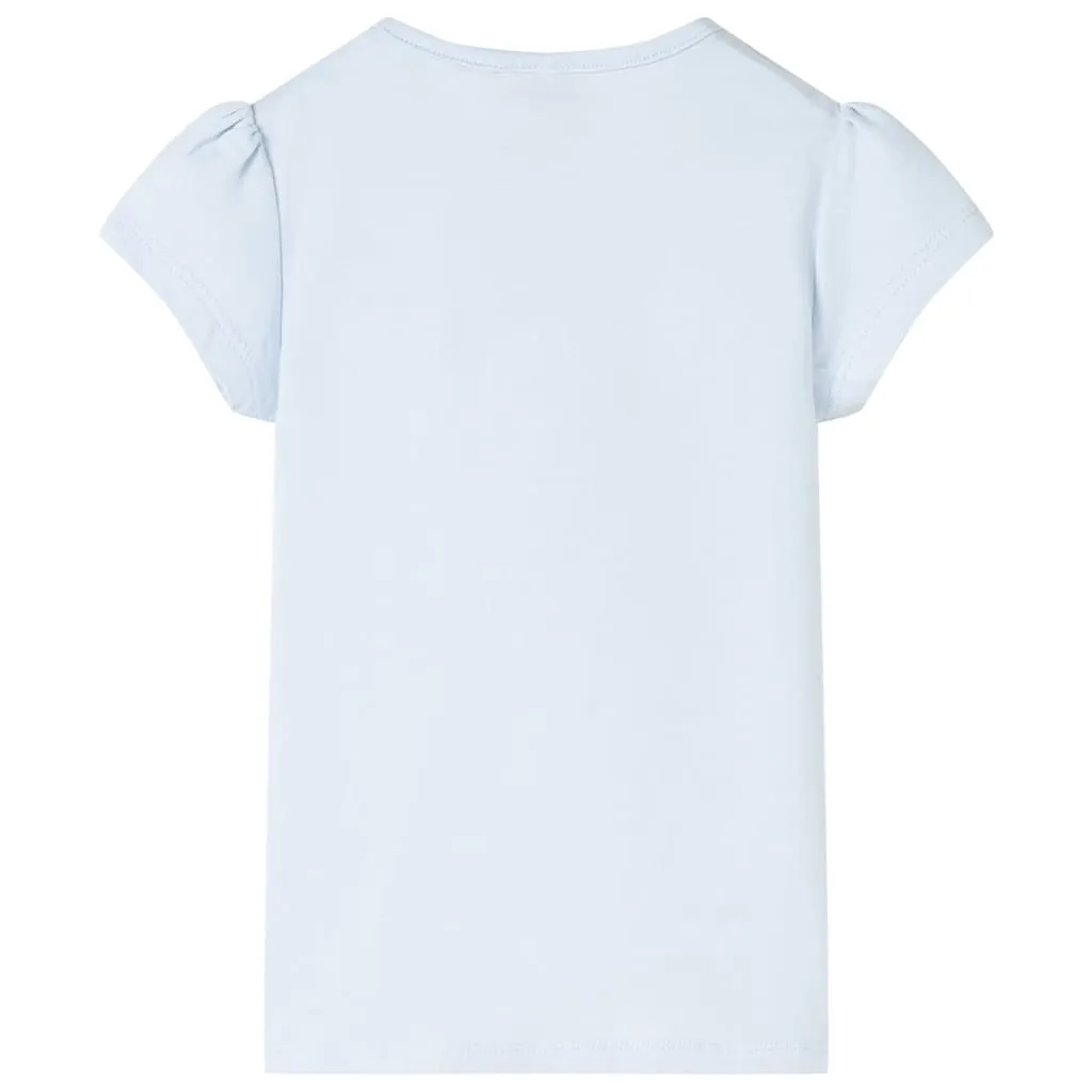 vidaXL Kinder-T-Shirt Hellblau 116 – Bild 2