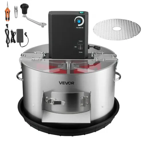 VEVOR Erntemaschine, 2-in-1, manuell und elektrisch, 370 mm Knospenschneider mit Edelstahlklingen, Nass- & Trocken-Hydrokultur-Schneidemaschine mit Tablett, für Pflanzenknospen & Blumen VEVOR Erntemaschine, 2-in-1, manuell und elektrisch, 370 mm Knospenschneider mit Edelstahlklingen, Nass- & Trocken-Hydrokultur-Schneidemaschine mit Tablett, für Pflanzenknospen & Blumen