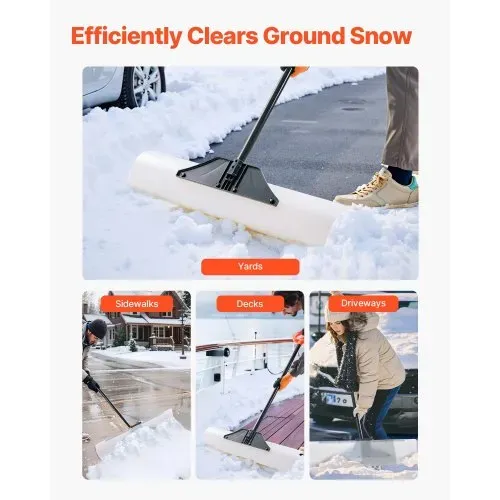 VEVOR Schneeschaufel, 915x1250mm Schneeräumer mit ergonomischem Griff, HDPE-Schaufelblatt, Schneeräumwerkzeug, tragbarer Schneeschieber zum Reinigen von Einfahrten, Treppen und Gehwegen – Bild 5