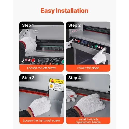 VEVOR Papierschneiderklinge Hochleistungsstahlklinge Ersatz passend für professionellen Cutter G450VS+, Ersatzklinge für Papierschneidemaschine (503 x 43 x 6 mm) – Bild 4