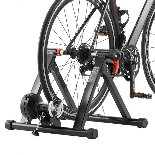 VEVOR Fahrrad Rollentrainer Fahrradtrainer für 660,4-736,6 mm / 700C-Räder, 6-stufiger Widerstand, faltbarer magnetischer Radtrainer Heimtrainer mit Schnellspanner & Vorderradunterlage Schwarz – Bild 10