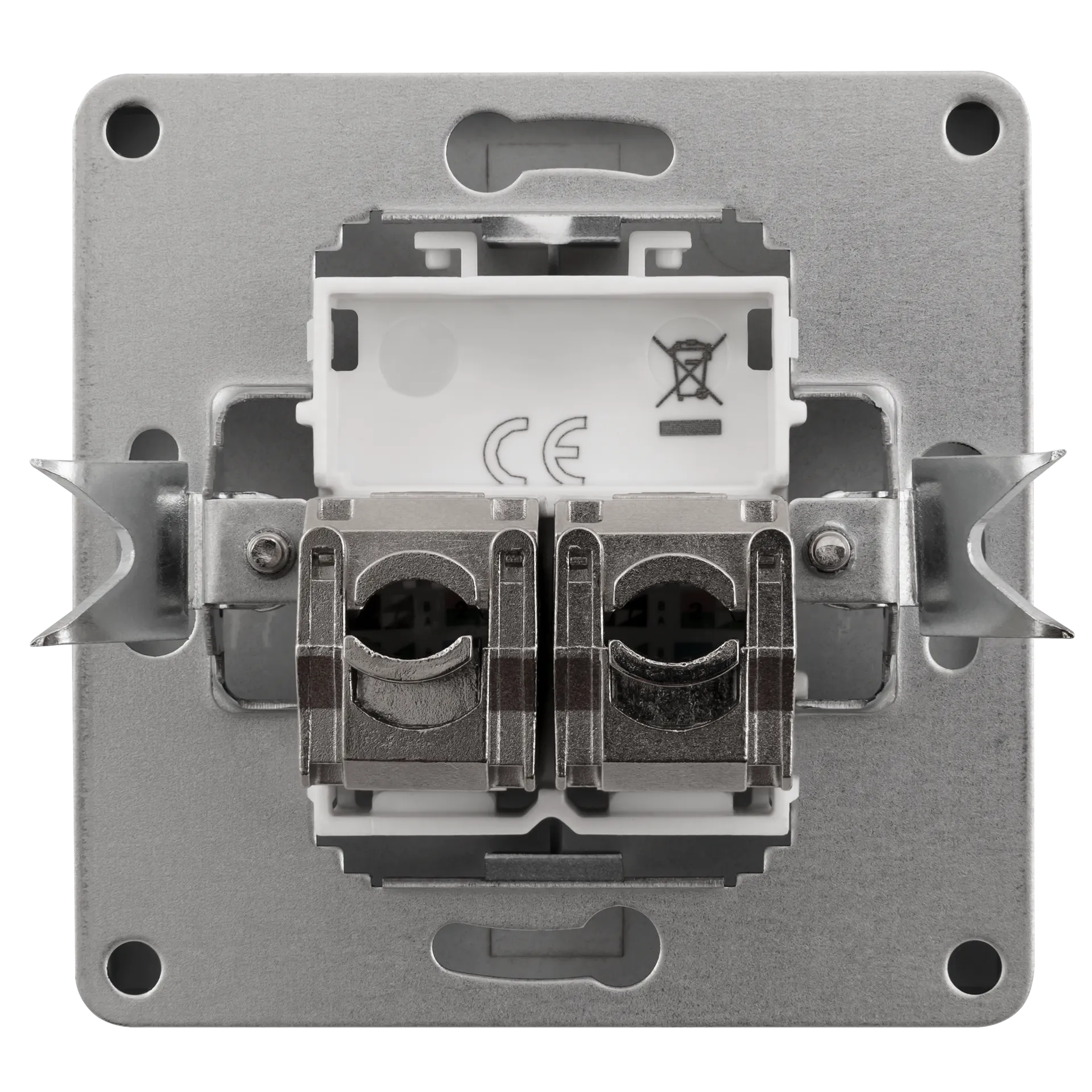 Netzwerk-Dose McPower ''Shallow'' CAT6A, UP, anthrazit, vollgeschirmt – Bild 2
