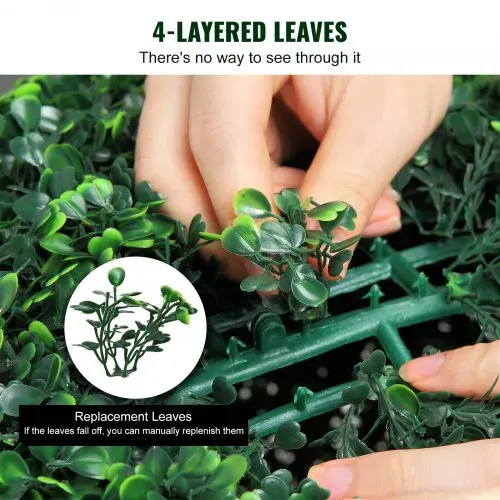 VEVOR 2x Buchsbaumkugel Künstlich Ø50,8cm Garten Deko Buchsbaum Kugel künstlich Buchskugel Kunstpflanze aus PE, Holz, PP inkl. 2 Stk. Dekorative LED-Leuchten und 10 Stk. Ersatzblätter – Bild 3