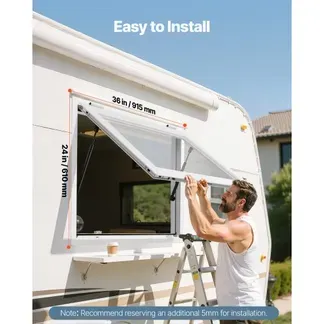 VEVOR Imbissfenster (9165 x 610 mm), Servicefenster mit Aluminiumrahmen für Imbissanhänger, Servierfenster mit 85°-Öffnungswinkel für Imbisswagen, regenwasserbeständiges Konzessionsfenster VEVOR Imbissfenster (9165 x 610 mm), Servicefenster mit Aluminiumrahmen für Imbissanhänger, Servierfenster mit 85°-Öffnungswinkel für Imbisswagen, regenwasserbeständiges Konzessionsfenster