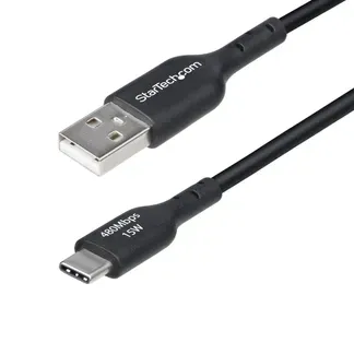 StarTech.com 1m USB-A auf USB-C Ladekabel, USB-A auf Typ-C Schnellladekabel, 3A, USB 2.0 Datenübertragung, Schwarz, Stecker auf Stecker StarTech.com 1m USB-A auf USB-C Ladekabel, USB-A auf Typ-C Schnellladekabel, 3A, USB 2.0 Datenübertragung, Schwarz, Stecker auf Stecker