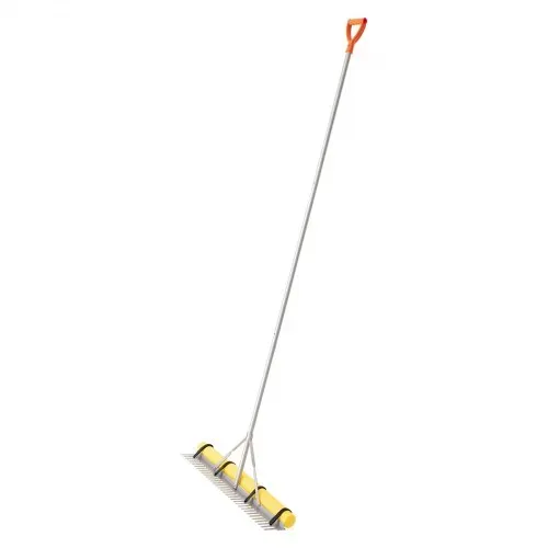 VEVOR Rechen Aluminium, 914 mm Kopf, 2590 mm Stiel, großes, Laubrechenwerkzeug für die Landschaftsgestaltung, Gartenrechen zum Auflockern von Erde, Garten & Hof, Teichkies & Strandrasenpflege – Bild 9