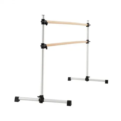 VEVOR Ballettstange Tanzstange freistehende Doppelstange, höhenverstellbare (170-1165 mm) Stretchstange aus Holz für Ballettübung, Gleichgewichtstraining, Entspannungsübungen – Bild 9