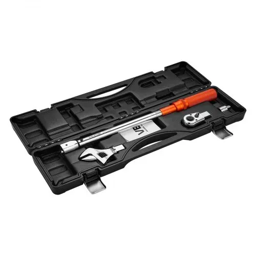 VEVOR Klick-Drehmomentschlüssel Set (einstellbar) mit 1/2 Zoll Antrieb 27,1–216,8 N.m, Zweiwege-Drehmomentschlüssel-Set mit Zweibereichsskalen, 72 Zähne ±3 % hohe Präzision für Autoreparatur – Bild 9