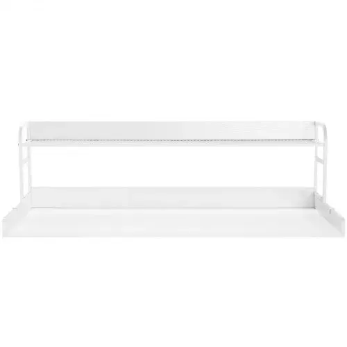 VEVOR Arbeitsplatte für Waschmaschine und Trockner mit 2-stufigem Regal (1370 x 700 x 419 mm) Trommelregal mit Anti-Rutsch-Pads, wasserabweisende Wäscheauflage für Aufbewahrung weiß – Bild 9