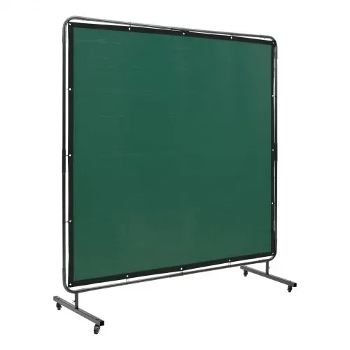 VEVOR Schweißvorhang 1,8 x 1,8 m Schweißschutzvorhang aus Flammhemmendem Vinyl Schweißschutzwand mit 4 Schwenkrädern und einem 6-stufigen UV-Schutz Schweißerdecke Schweißschutz Grün – Bild 9
