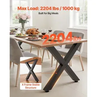 VEVOR Tischkufen 2er-Set 790×750 mm, X-Förmige Tischuntergestell 1000 kg, Tischbeine Kohlenstoffstahl, Möbelfüße, Tischgestell, Tischfüße für Schreibtische, Couchtische, Esstische, Schwarz VEVOR Tischkufen 2er-Set 790×750 mm, X-Förmige Tischuntergestell 1000 kg, Tischbeine Kohlenstoffstahl, Möbelfüße, Tischgestell, Tischfüße für Schreibtische, Couchtische, Esstische, Schwarz