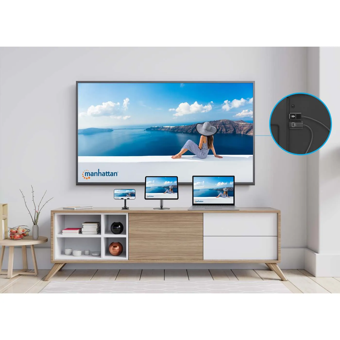 Manhattan 208420 Audio-/Video-Leistungsverstärker AV-Sender & -Empfänger Schwarz – Bild 4