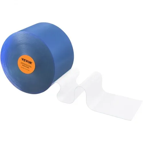 VEVOR Streifenvorhang, 24 m Länge x 20 cm Breite x 2 cm Dicke, durchsichtige glatte PVC-Streifenvorhang-Großrolle, Kunststoff-Türstreifen für Türen von Supermärkten, Garagen, Lagerhallen, Scheunen und Tierställen – Bild 10