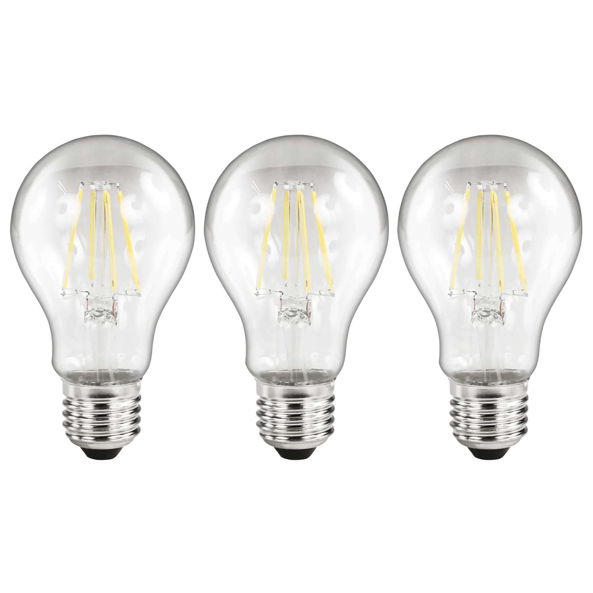 LED Filament Set McShine, 3x Glühlampe, E27, 4W, 470lm, warmweiß, klar LED Filament Set McShine, 3x Glühlampe, E27, 4W, 470lm, warmweiß, klar