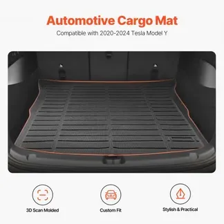VEVOR Kofferraummatte Laderaummatte Allwetter kompatibel mit Tesla Model Y 2020-2024, passgenaue und wetterfeste TPE-Kofferraummatte als Ersatz für 2020-2024 Tesla Model Y schwarz (1 Stk.) VEVOR Kofferraummatte Laderaummatte Allwetter kompatibel mit Tesla Model Y 2020-2024, passgenaue und wetterfeste TPE-Kofferraummatte als Ersatz für 2020-2024 Tesla Model Y schwarz (1 Stk.)