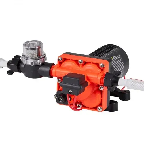 VEVOR Membranpumpe, 12 V DC, 22,7 L/min, selbstansaugende 4-Kammer-Membranwasserpumpe mit automatischem Druckschalter, 4,8 bar Druck, für Wohnmobil, Wohnwagen, Schiff, Yacht, Autowäsche – Bild 10