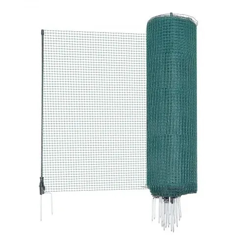 VEVOR Begrenzungszaun 50x0,9 m, Weidezaun aus PE, Mobiler Hundezaun mit Doppelspitzenpfählen & Abspannseilen, Hühnerzaun, Gartenzaun, Campingzaun für Hunde, Hühner, Pflanzen, Außenbereiche – Bild 9