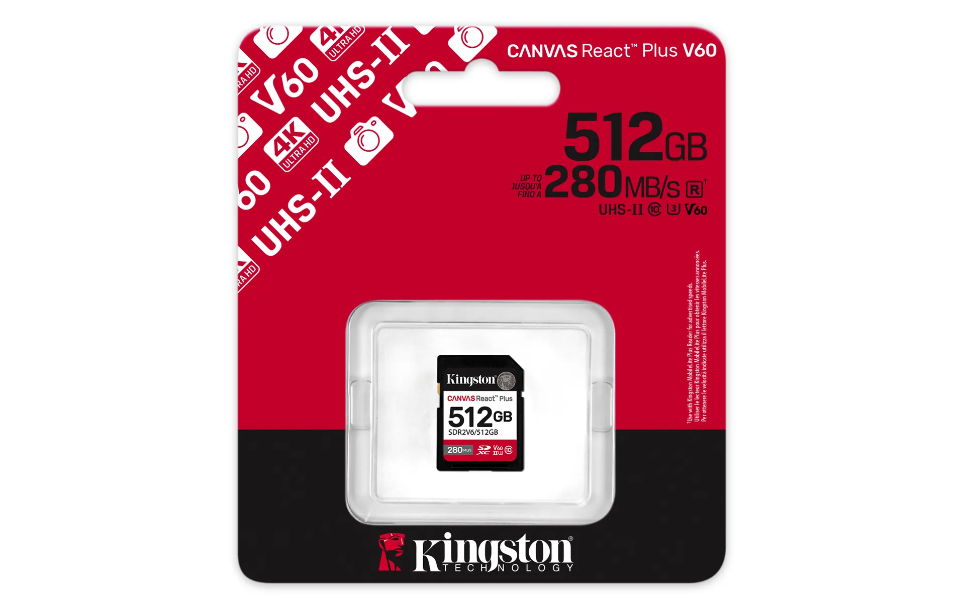 Kingston Technology 512GB Canvas React Plus SDXC UHS-II 280R/150W U3 V60 for Full HD/4K – Bild 3