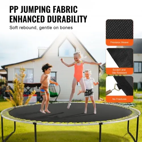 VEVOR Ersatz-Trampolinmatte Sprungmatte für 426 cm Rahmen, universelle Sprungmatte für rundes Trampolin, verstärkte UV-beständige Matte mit 72 langlebigen V-Ringen, passend für 14 cm Federlänge – Bild 2