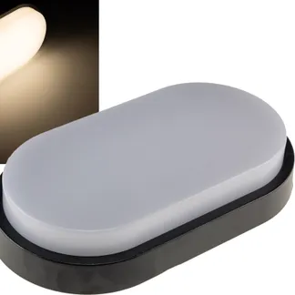 LED Wandleuchte „PALAU“ IP54, 3000K Oval, 10 Watt, 966 Lumen, Anthrazit LED Wandleuchte „PALAU“ IP54, 3000K Oval, 10 Watt, 966 Lumen, Anthrazit