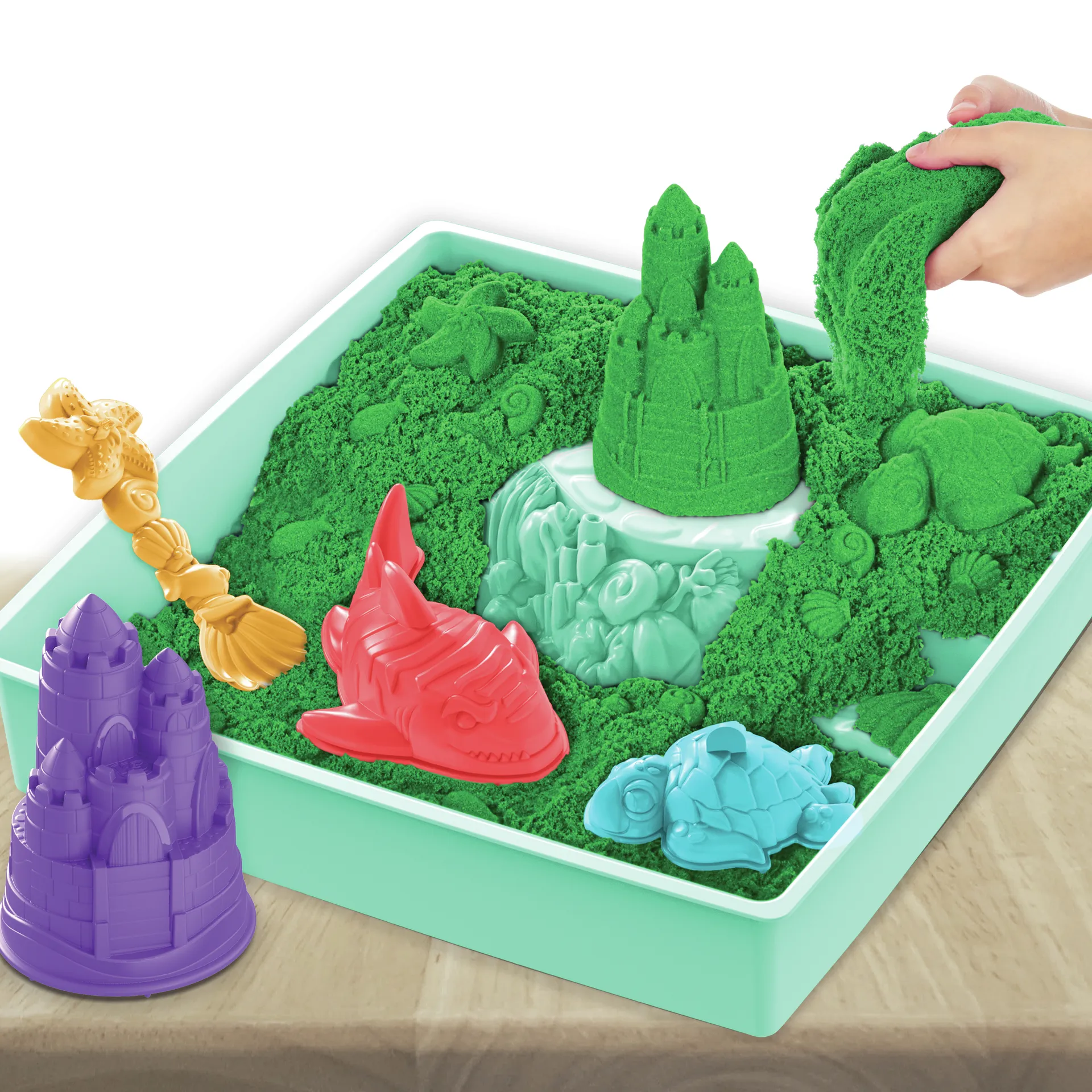 Kinetic Sand Sandbox Set Grün – Bild 3