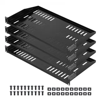 VEVOR 1U Server-Rack-Regal, 4 Stk., 22,68 kg, belüfteter Ausleger, Wandmontage oder Rack-Montage-Regal mit Ablage, 254 mm Tiefe, gute Luftzirkulation für 482 mm-Schrank-Computernetzwerkausrüstung VEVOR 1U Server-Rack-Regal, 4 Stk., 22,68 kg, belüfteter Ausleger, Wandmontage oder Rack-Montage-Regal mit Ablage, 254 mm Tiefe, gute Luftzirkulation für 482 mm-Schrank-Computernetzwerkausrüstung