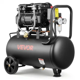 VEVOR 1,5 KW Druckluftkompressor, Ölfreier Kompressor mit 30 L Lufttank, Flüsterkompressor mit 126 L/min bei 6,2 bar & Max. 8 bar, Tragbarer Luftkompressor mit Rädern & Griff für Werkstatt Heimwerker VEVOR 1,5 KW Druckluftkompressor, Ölfreier Kompressor mit 30 L Lufttank, Flüsterkompressor mit 126 L/min bei 6,2 bar & Max. 8 bar, Tragbarer Luftkompressor mit Rädern & Griff für Werkstatt Heimwerker