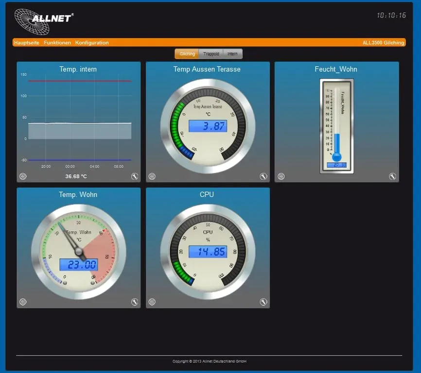 ALLNET MSR Zentrale "ALL3500v2" inkl. 4 Sensor Ports & WLAN für IP Gebäude Automation – Bild 7