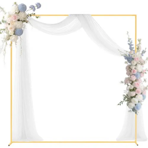 VEVOR Bogenhintergrundständer, 2×2 m, Hochzeitbogen, quadratischer, goldfarbener Metall-Hintergrundständer für Hochzeiten, Geburtstagsfeiern, Abschlussfeiern, Feiertage & Zeremoniendekorationen VEVOR Bogenhintergrundständer, 2×2 m, Hochzeitbogen, quadratischer, goldfarbener Metall-Hintergrundständer für Hochzeiten, Geburtstagsfeiern, Abschlussfeiern, Feiertage & Zeremoniendekorationen