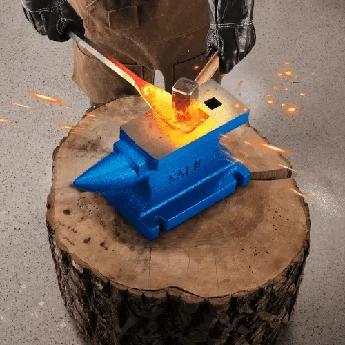 VEVOR Amboss 25kg Schmiede-Amboss für Schmiede Einzelnes Horn aus Gusseisen Schmiedwerkzeug robust – Bild 7