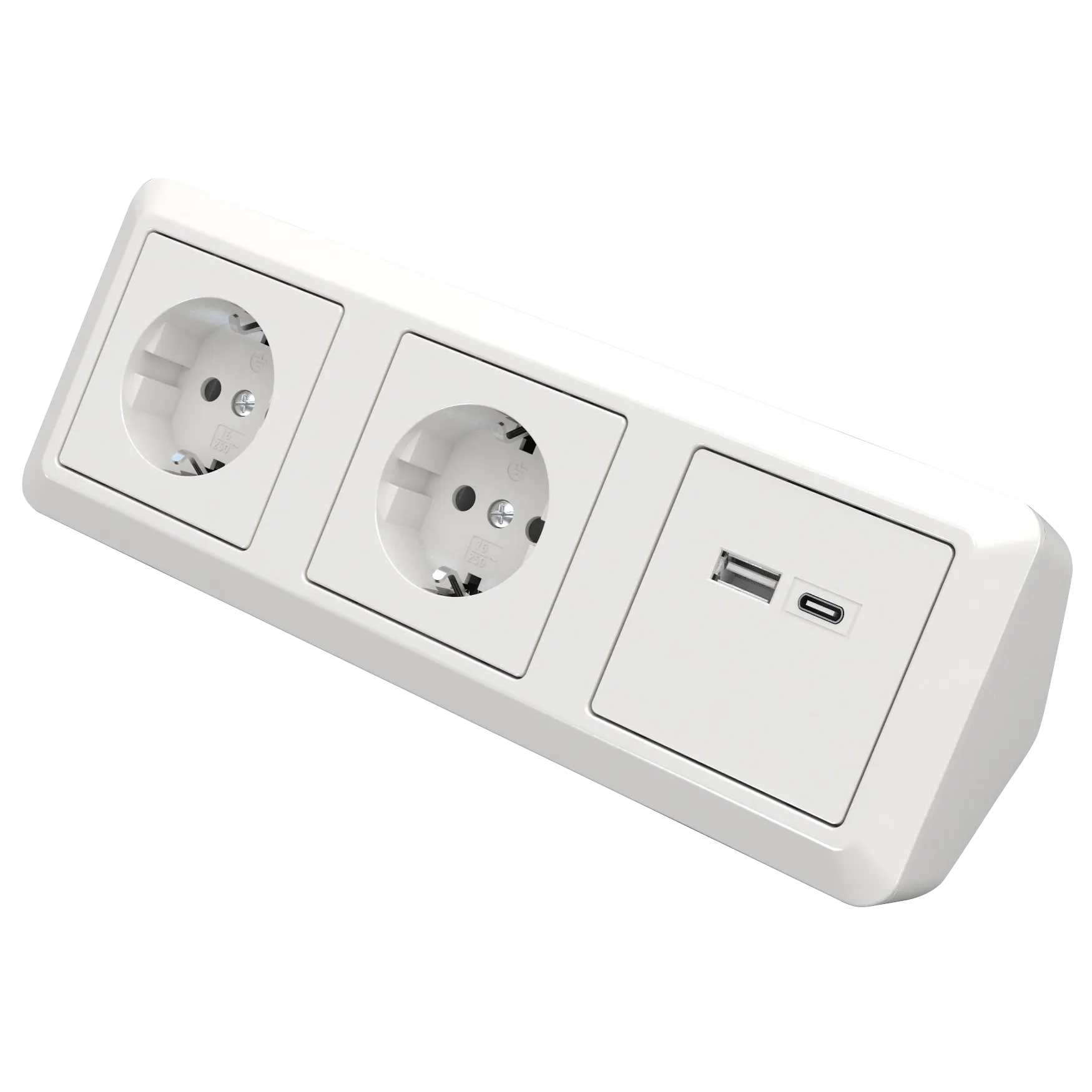 Steckdosenblock McPower “Cup“ Aufbau, weiß, 2-fach Schutzkontakt + 2x USB A+C Steckdosenblock McPower “Cup“ Aufbau, weiß, 2-fach Schutzkontakt + 2x USB A+C