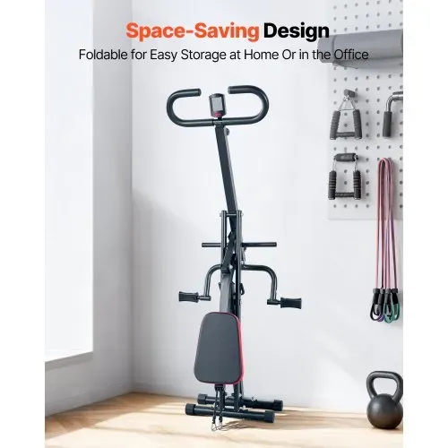 VEVOR Kniebeugenmaschine für tiefe Kniebeugen zu Hause, klappbares Trainingsgerät, Gesäßtrainer mit 2 hochfesten Widerstandsbändern, Heimtrainingsgerät für Gesäß und Beine, Glute Machine – Bild 6